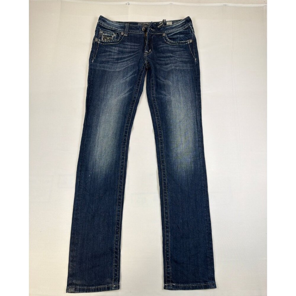Miss Me JE606353X Buckle Exclusive Women 30 Dark Skinny Jeans Bling Pockets